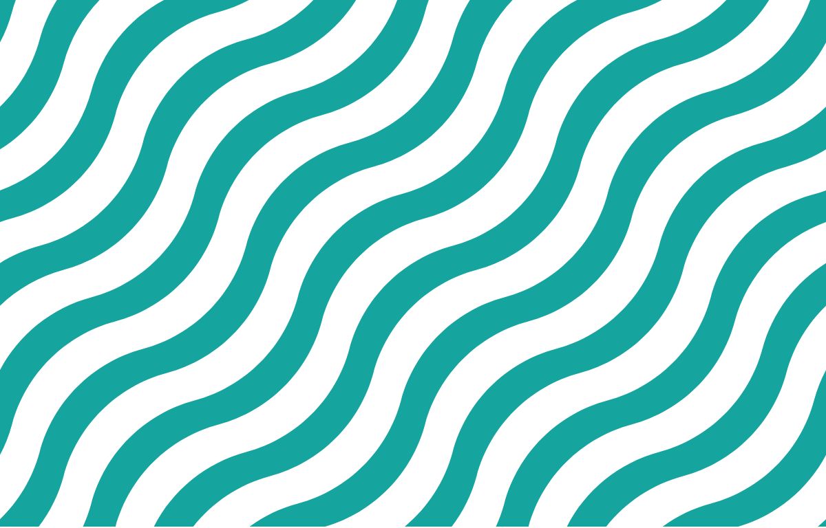 Teal and white wavy lines form an alternating pattern across the image, showcasing a style that could easily enhance a Designing with WordPress project. | Jacob Warn